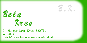 bela kres business card